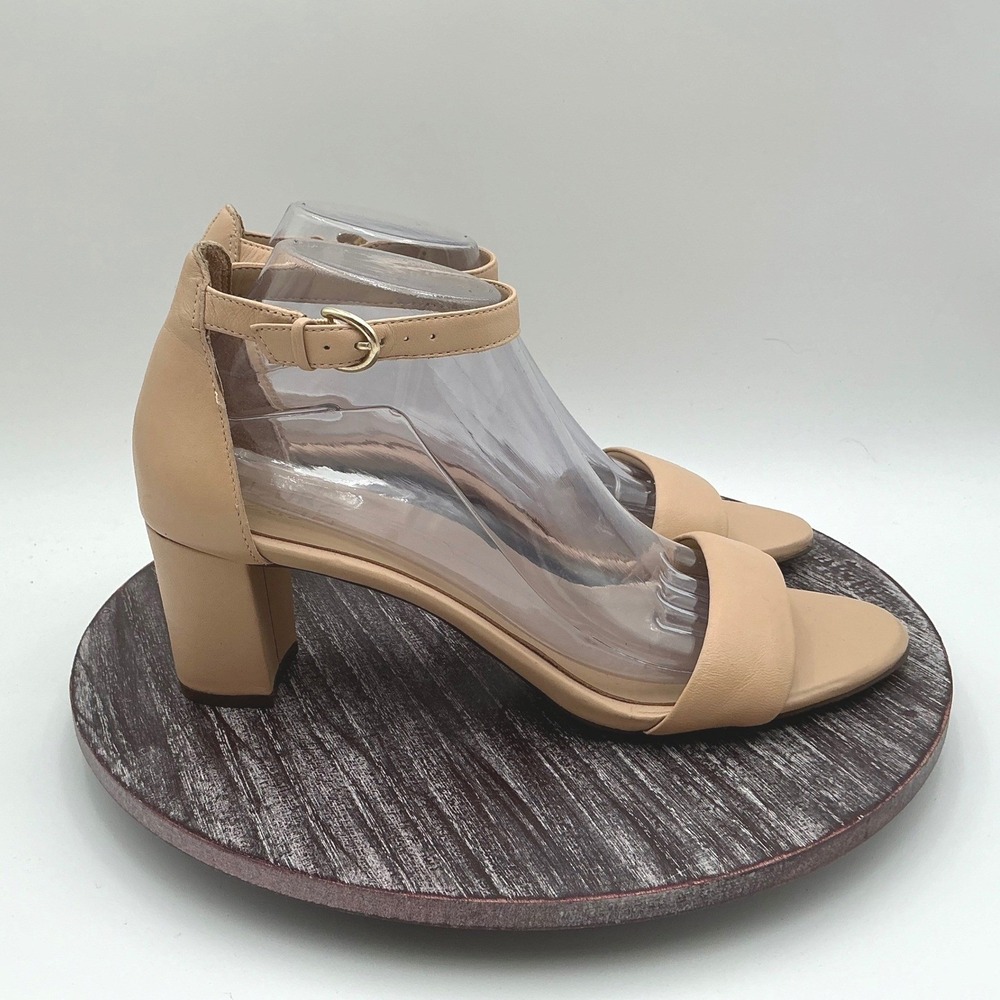 Naturalizer Sandals Womens 10.5 Vera Ankle Strap Block Heel Buckle Event Shoes